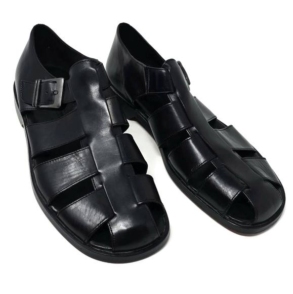 Men\'s Black Leather Sandals main image 10